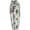 image:imageDeco 79 Ceramic Decorative Vase Centerpiece Vase with Cut Out Designs Vase for Home Decoration 6 x 6 x 16 Silver6 x 6 x 16