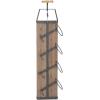 image:imageDeco 79 Industrial Wood Rectangle Wall Wine Rack 8 x 5 x 32 Brown