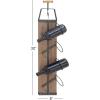image:imageDeco 79 Industrial Wood Rectangle Wall Wine Rack 8 x 5 x 32 Brown