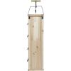 image:imageDeco 79 Industrial Wood Rectangle Wall Wine Rack 8 x 5 x 32 Brown