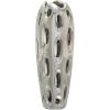 image:imageDeco 79 Ceramic Decorative Vase Centerpiece Vase with Cut Out Designs Vase for Home Decoration 6 x 6 x 16 Silver6 x 6 x 16