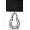 image:imageDeco 79 Ceramic Room Table Lamp Tear Drop Accent Lamp with Mosaic Mirror Lamp 17 x 8 x 28 Silver