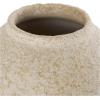 image:imageDeco 79 Ceramic Decorative Vase Hourglass Textured Centerpiece Vase with Brown Distressing Flower Vase for Home Decoration 8 x 8 x 12 CreamSMALL SIZE