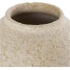 image:imageDeco 79 Ceramic Decorative Vase Hourglass Textured Centerpiece Vase with Brown Distressing Flower Vase for Home Decoration 8 x 8 x 12 CreamSMALL SIZE