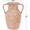 image:imageDeco 79 Ceramic Terracotta Jug Vase with Handles 9 x 9 x 16 PinkPink