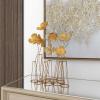 image:imageDeco 79 Metal Floral Decorative Sculpture Home Decor Statue with Wire Vases and Mesh Netting Detail Accent Figurine 16 x 9 x 21 Gold