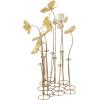 image:imageDeco 79 Metal Floral Decorative Sculpture Home Decor Statue with Wire Vases and Mesh Netting Detail Accent Figurine 16 x 9 x 21 Gold
