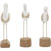 image:imageDeco 79 Polystone Bird Decorative Sculpture Home Decor Statues Set of 3 Accent Figurines 15 15 14H WhiteWhite