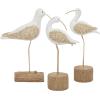 image:imageDeco 79 Polystone Bird Decorative Sculpture Home Decor Statues Set of 3 Accent Figurines 15 15 14H WhiteWhite