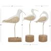 image:imageDeco 79 Polystone Bird Decorative Sculpture Home Decor Statues Set of 3 Accent Figurines 15 15 14H WhiteWhite