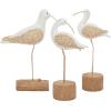 image:imageDeco 79 Polystone Bird Decorative Sculpture Home Decor Statues Set of 3 Accent Figurines 15 15 14H WhiteWhite