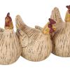 image:imageDeco 79 Polystone Chicken Sculpture with Gold Heads 15 x 5 x 5 BeigeBeige