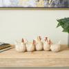 image:imageDeco 79 Polystone Chicken Sculpture with Gold Heads 15 x 5 x 5 BeigeBeige