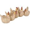 image:imageDeco 79 Polystone Chicken Sculpture with Gold Heads 15 x 5 x 5 BeigeBeige