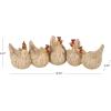 image:imageDeco 79 Polystone Chicken Sculpture with Gold Heads 15 x 5 x 5 BeigeBeige