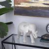 image:imageDeco 79 Polystone Elephant Decorative Sculpture Home Decor Statue Accent Figurine 5 x 14 x 9 White5 x 14 x 9