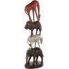 image:imageDeco 79 Polystone Farm Animals Decorative Sculpture Stacked Home Decor Statue Accent Figurine 11 x 3 x 14 BrownBlack