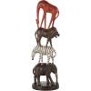 image:imageDeco 79 Polystone Farm Animals Decorative Sculpture Stacked Home Decor Statue Accent Figurine 11 x 3 x 14 BrownBlack