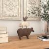 image:imageDeco 79 Polystone Farm Animals Decorative Sculpture Stacked Home Decor Statue Accent Figurine 11 x 3 x 14 BrownBrown