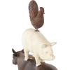 image:imageDeco 79 Polystone Farm Animals Decorative Sculpture Stacked Home Decor Statue Accent Figurine 11 x 3 x 14 BrownBrown