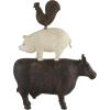 image:imageDeco 79 Polystone Farm Animals Decorative Sculpture Stacked Home Decor Statue Accent Figurine 11 x 3 x 14 BrownBrown