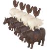 image:imageDeco 79 Polystone Farm Animals Decorative Sculpture Stacked Home Decor Statue Accent Figurine 11 x 3 x 14 BrownBrown