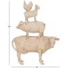 image:imageDeco 79 Polystone Farm Animals Decorative Sculpture Stacked Home Decor Statue Accent Figurine 11 x 3 x 14 BrownCream