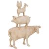 image:imageDeco 79 Polystone Farm Animals Decorative Sculpture Stacked Home Decor Statue Accent Figurine 11 x 3 x 14 BrownCream