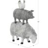 image:imageDeco 79 Polystone Farm Animals Decorative Sculpture Stacked Home Decor Statue Accent Figurine 11 x 3 x 14 BrownGray