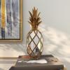 image:imageDeco 79 Polystone Fruit Decorative Sculpture Pineapple Home Decor Statue with Mirror Accents Accent Figurine 5 x 5 x 15 Gold5 x 5 x 15