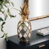 image:imageDeco 79 Polystone Fruit Decorative Sculpture Pineapple Home Decor Statue with Mirror Accents Accent Figurine 5 x 5 x 15 Gold5 x 5 x 15