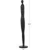 image:imageDeco 79 Polystone People Decorative Sculpture Tall Slim Figure Home Decor Statue with Ribbed Body and Glitter Accents Accent Figurine 10 x 10 x 53 Black