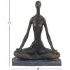 image:imageDeco 79 Polystone Yoga Decorative Sculpture Home Decor Statue Accent Figurine 9 x 5 x 11 BlackBlack gray