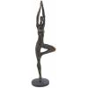 image:imageDeco 79 Polystone Yoga Decorative Sculpture Home Decor Statue Accent Figurine 9 x 5 x 11 BlackBlack gray