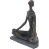 image:imageDeco 79 Polystone Yoga Decorative Sculpture Home Decor Statue Accent Figurine 9 x 5 x 11 BlackBlack gray