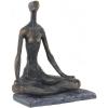 image:imageDeco 79 Polystone Yoga Decorative Sculpture Home Decor Statue Accent Figurine 9 x 5 x 11 BlackBlack gray