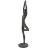 image:imageDeco 79 Polystone Yoga Decorative Sculpture Home Decor Statue Accent Figurine 9 x 5 x 11 BlackBlack gray