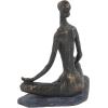 image:imageDeco 79 Polystone Yoga Decorative Sculpture Home Decor Statue Accent Figurine 9 x 5 x 11 BlackBlack gray