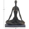 image:imageDeco 79 Polystone Yoga Decorative Sculpture Home Decor Statue Accent Figurine 9 x 5 x 11 BlackBlack gray