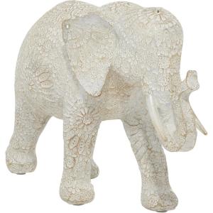 image:imageDeco 79 Polystone Elephant Decorative Sculpture Home Decor Statue Accent Figurine 5 x 14 x 9 White5 x 14 x 9