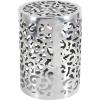 image:imageDeco 79 Aluminum Metal Side End Accent Table Scroll End Table Side Table 13 x 13 x 18 SilverContemporary style