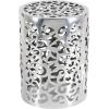 image:imageDeco 79 Aluminum Metal Side End Accent Table Scroll End Table Side Table 13 x 13 x 18 SilverContemporary style