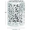 image:imageDeco 79 Aluminum Metal Side End Accent Table Scroll End Table Side Table 13 x 13 x 18 SilverContemporary style