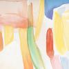 image:imageDeco 79 Canvas Abstract Framed Wall Art with Brushed Paint Strokes and Light Brown Frame 20 x 1 x 24 Multi Colored