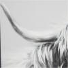 image:imageDeco 79 Canvas Bull Shaded Framed Wall Art with Black Frame 37 x 1 x 37 White