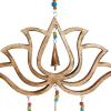 image:imageDeco 79 Eclectic Mango Wood Lotus Windchime 15L x 30H Gold