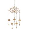 image:imageDeco 79 Eclectic Mango Wood Lotus Windchime 15L x 30H Gold