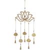 image:imageDeco 79 Eclectic Mango Wood Lotus Windchime 15L x 30H Gold