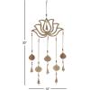 image:imageDeco 79 Eclectic Mango Wood Lotus Windchime 15L x 30H Gold