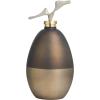 image:imageDeco 79 Glass Abstract Living Room Decorative Jars Colorblock Decorative Container with Gold Accents and Silver Wave Designed Top Jar with Lid 8 x 8 x 17 Bronze